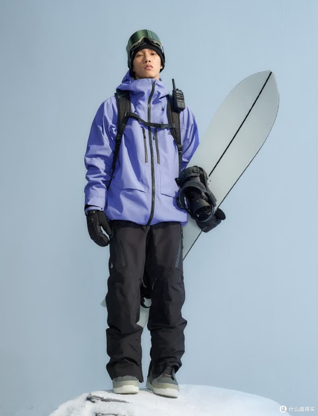 雪场紫调战神!南恩雾淞3L压胶滑雪服实测