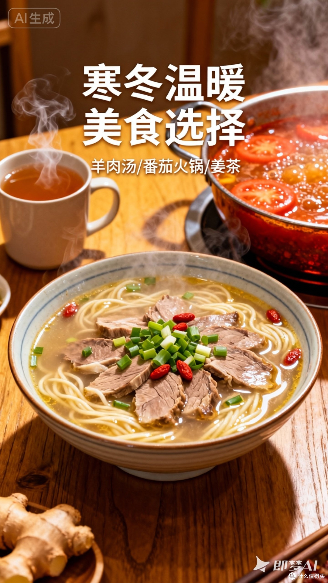 寒冬里的一碗热腾腾牛肉面