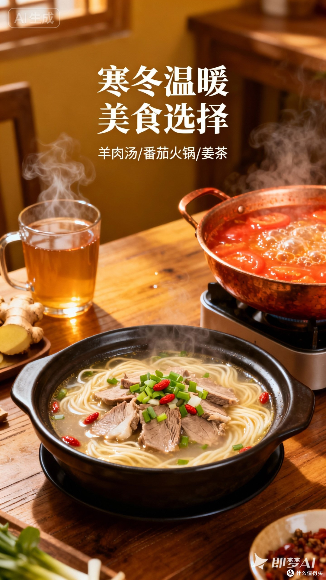 寒冬里的一碗热腾腾牛肉面