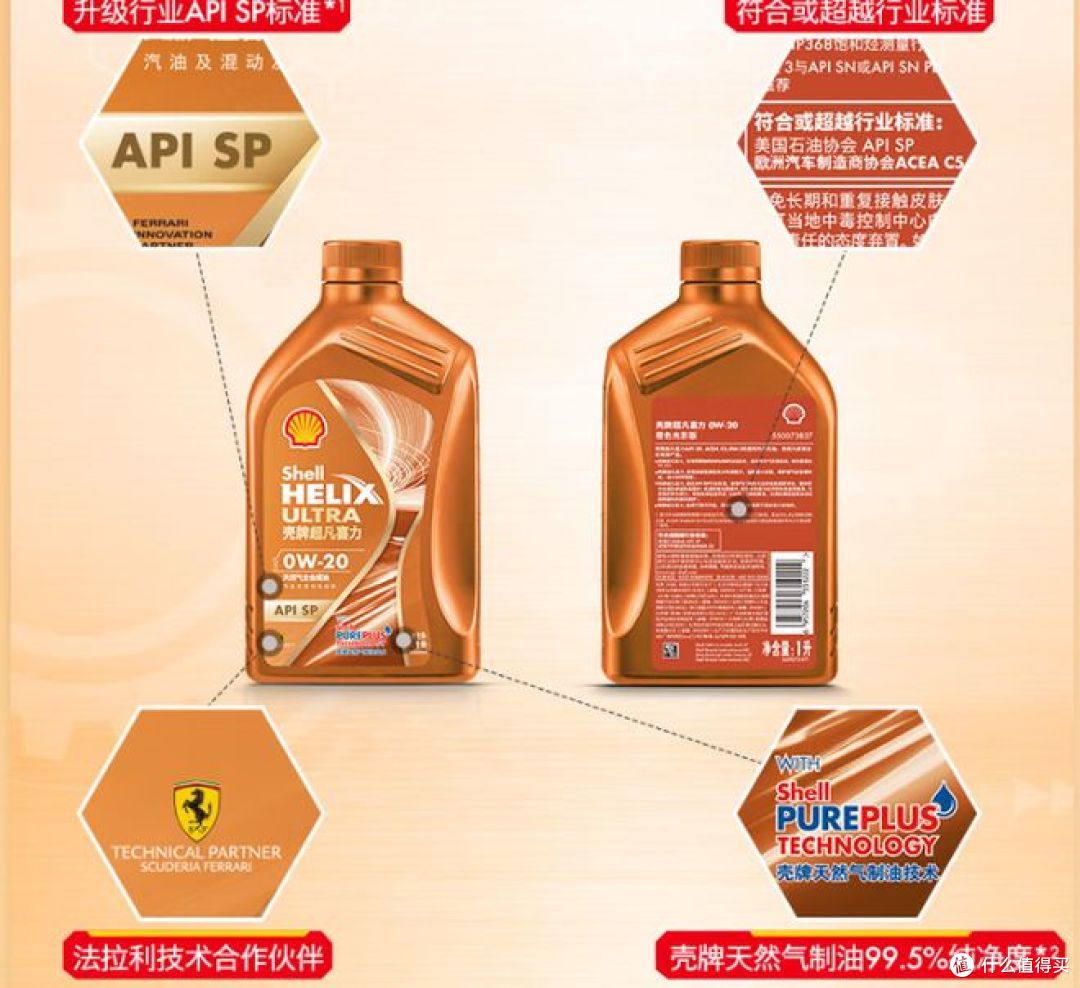 壳牌全合成机油,橙色光影版,助力汽车保养!