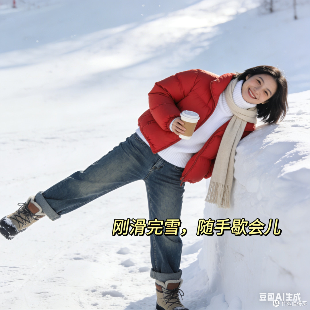 雪场边的“显眼包”拍照指南:亮色外套,秒变雪景时尚大片主角