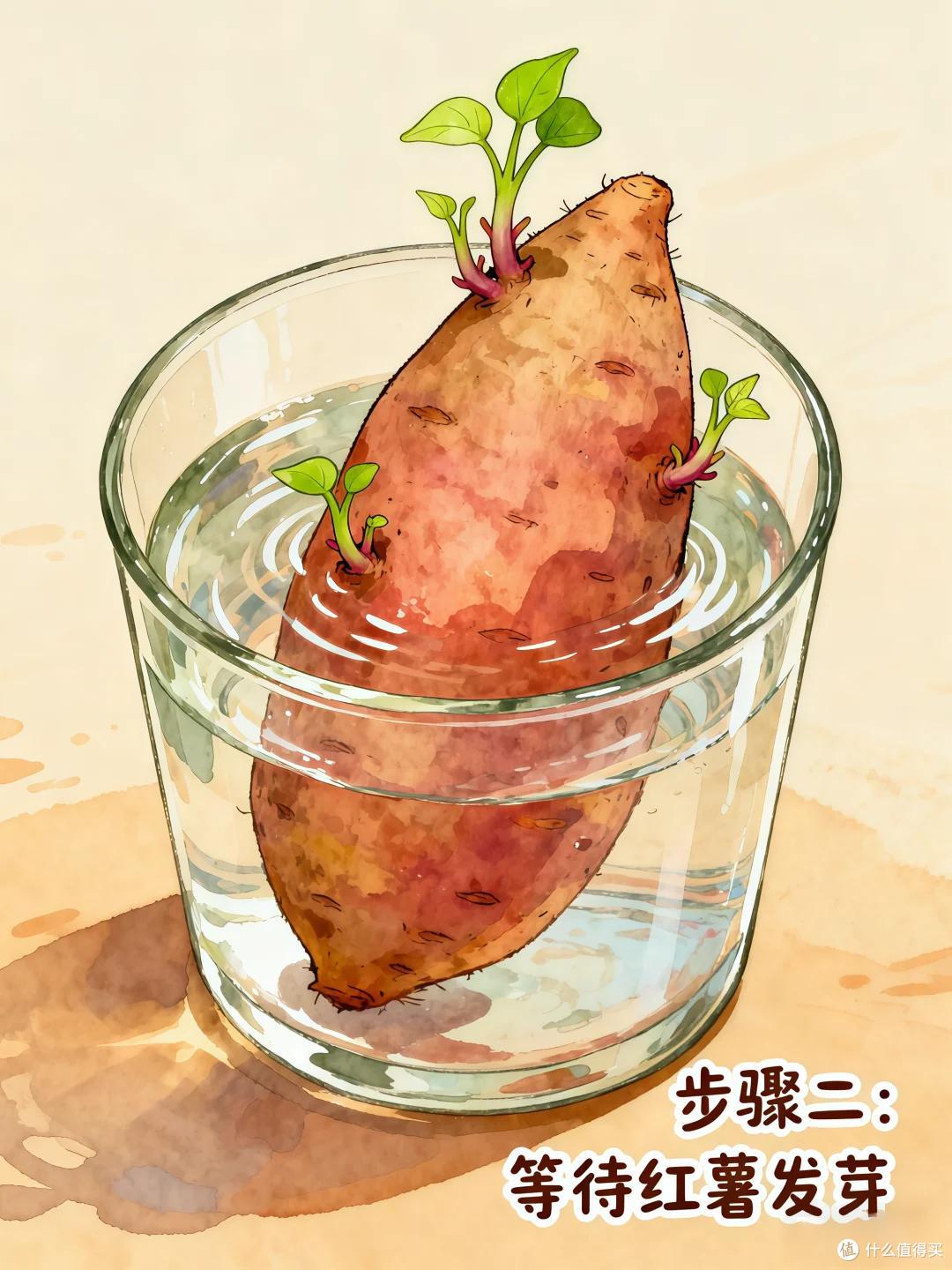 男子晒“红薯变身绿植”:不是花草养不起,而是红薯更有性价比~