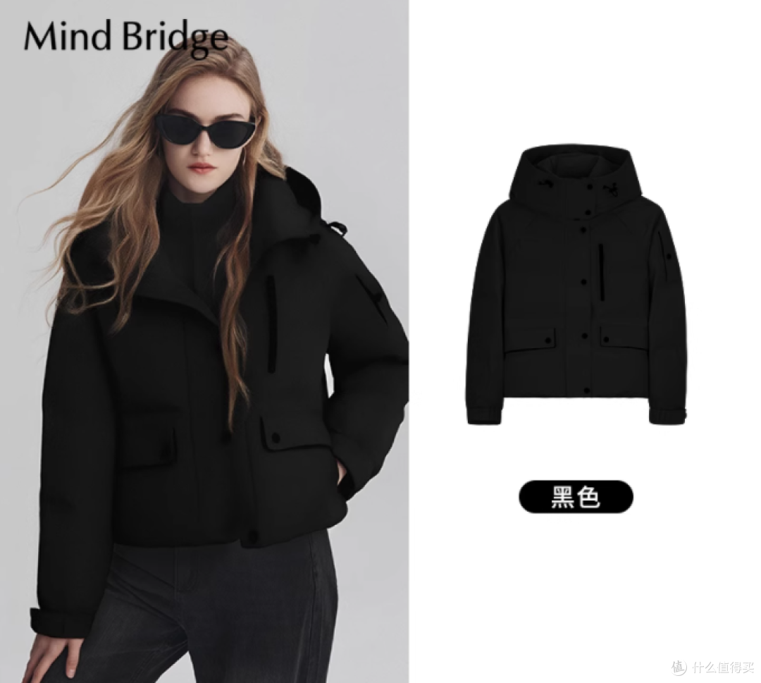 Mind Bridge 2025冬工装羽绒服实测 暖到零下还显瘦