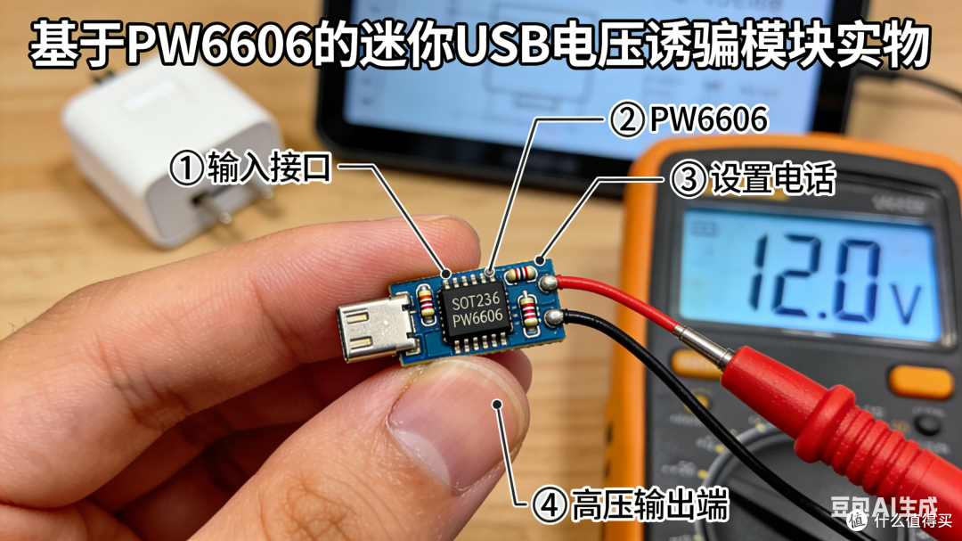 PW6606快充充电器电压诱骗芯片，解锁高压充电新应用