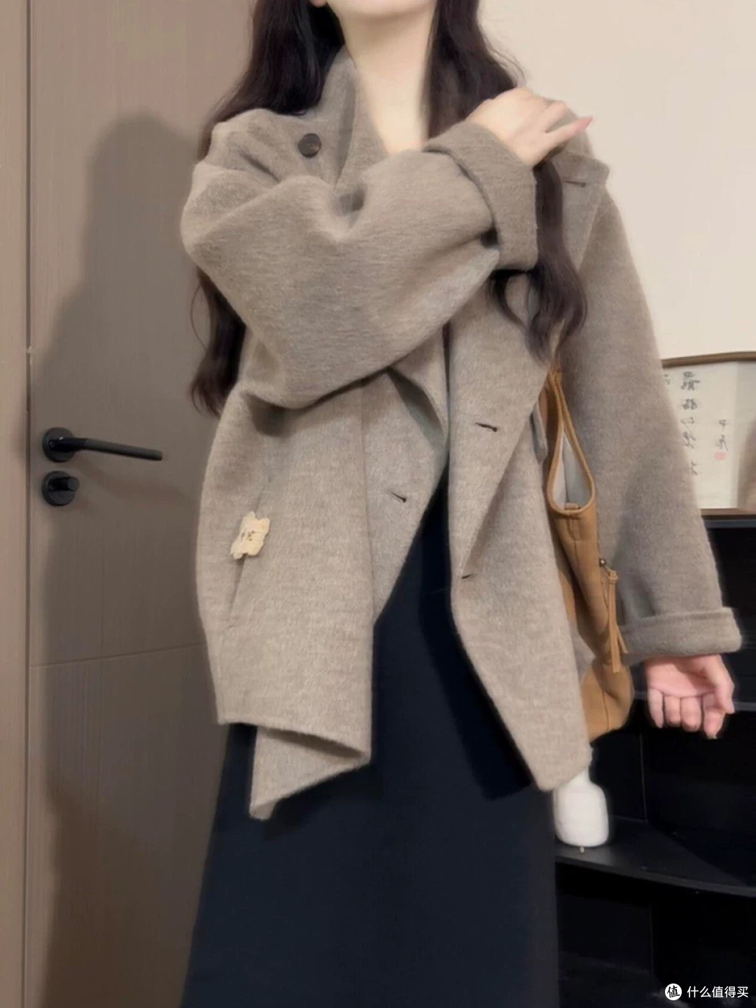 小个子秋冬必备:双面羊绒短款大衣