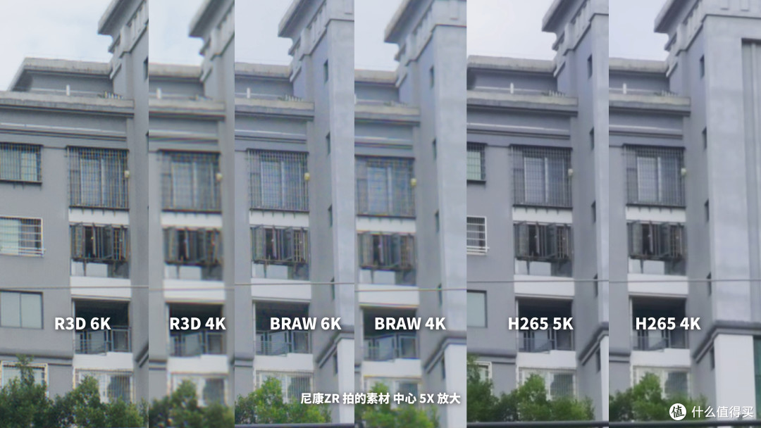 尼康ZR 6K 4K 画质测试 低码率的N-RAW画质佳