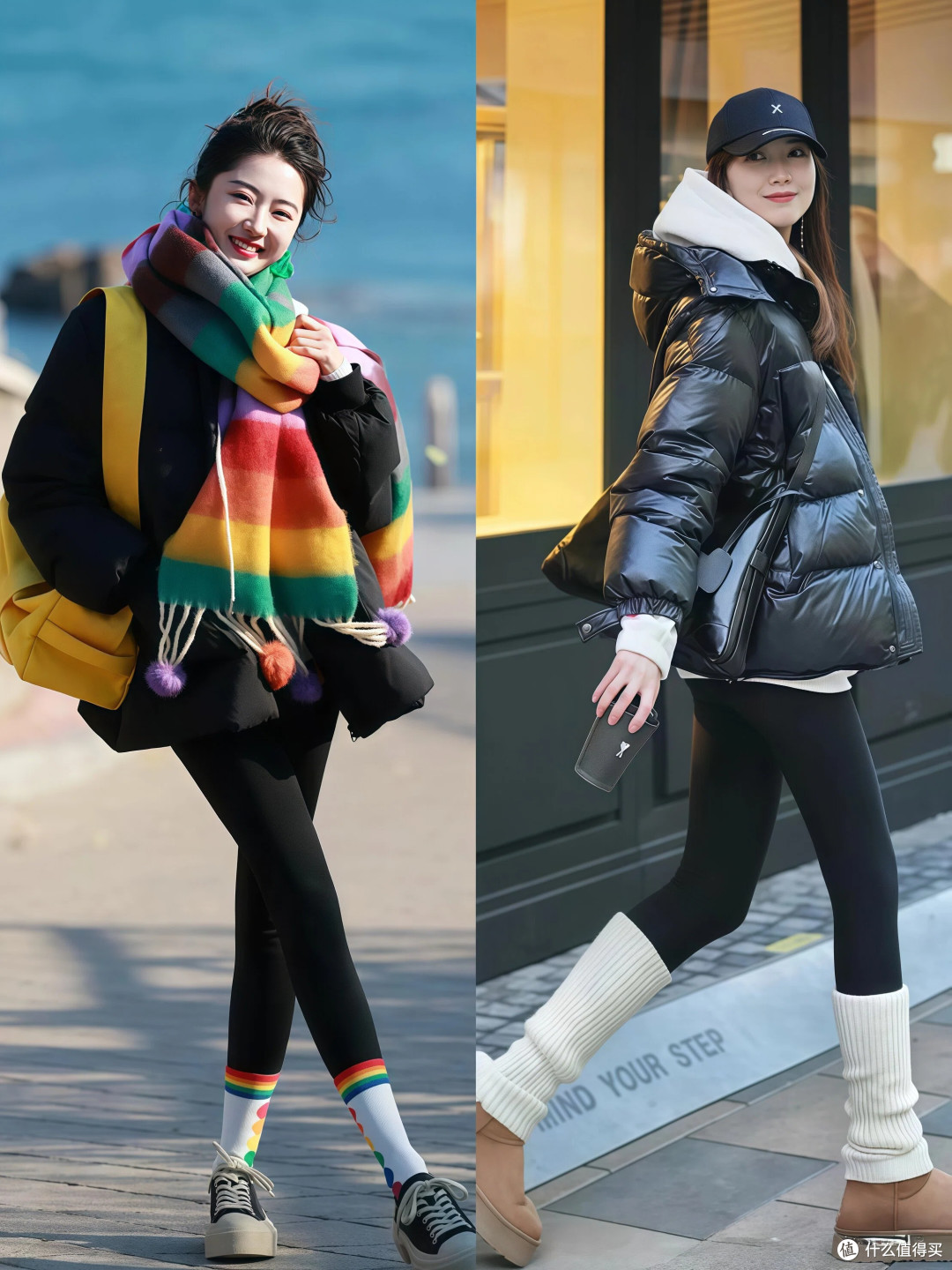 很多人都在穿的“冬服+瑜伽裤”，显高修饰身材，穿上身时髦保暖