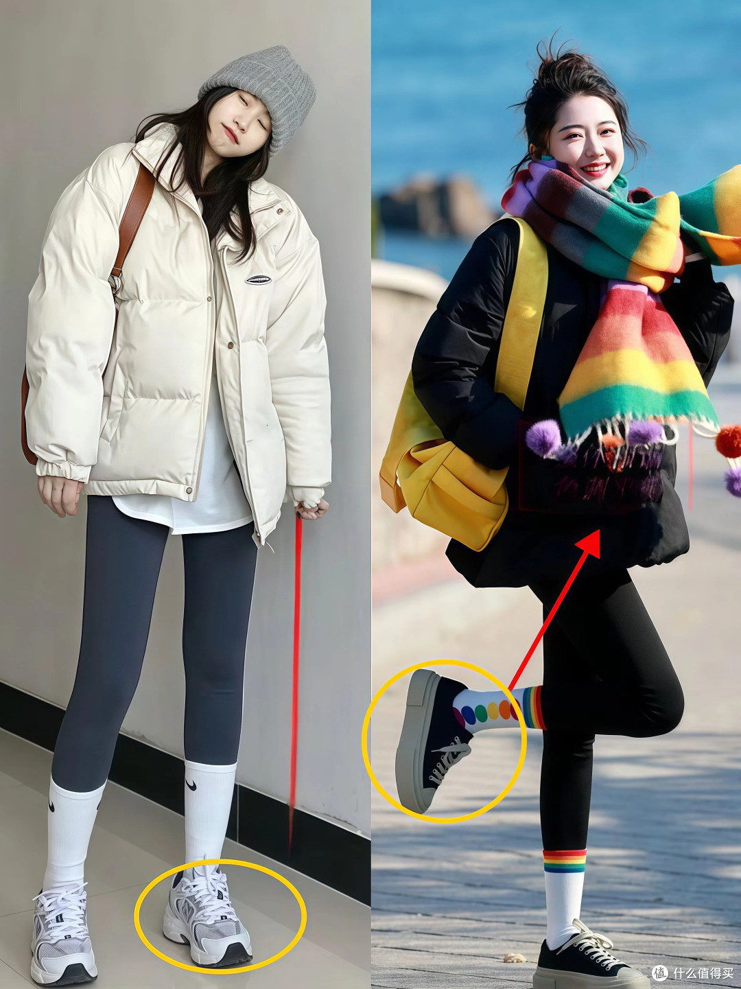 很多人都在穿的“冬服+瑜伽裤”，显高修饰身材，穿上身时髦保暖