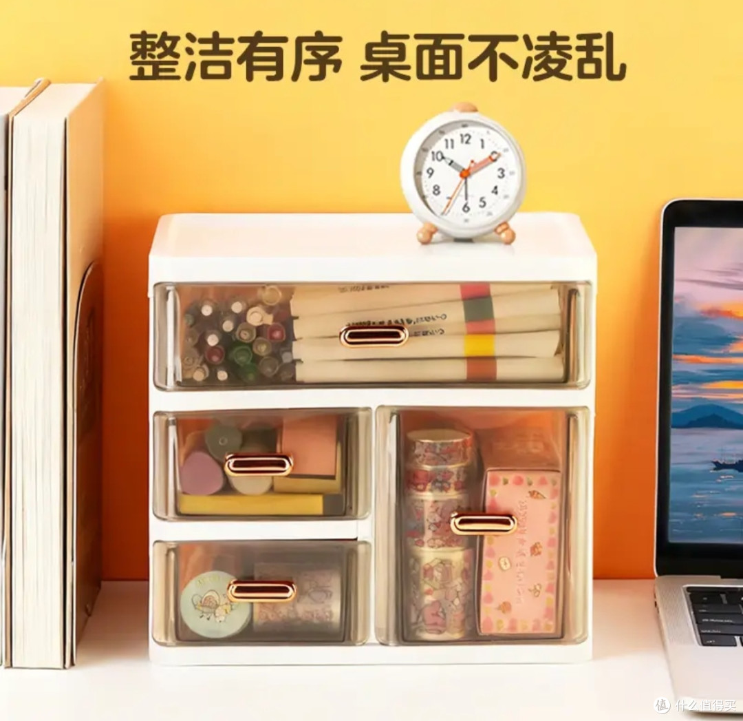 电脑主机diy收纳维简抽屉式桌面收纳盒笔筒文具收纳