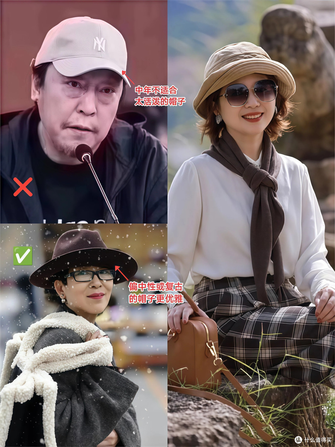这才是中年女人该有的打扮,头戴帽子、系围巾,保暖不说还很洋气