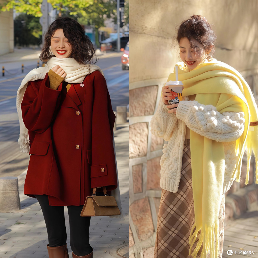 这才是中年女人该有的打扮,头戴帽子、系围巾,保暖不说还很洋气