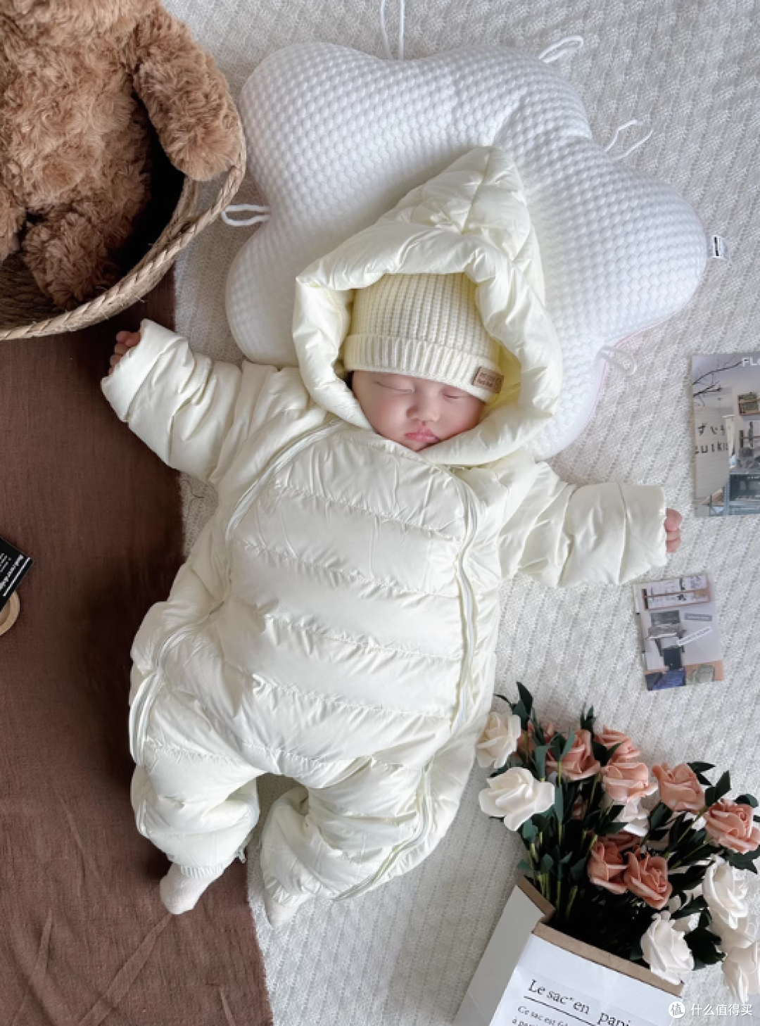 挖到宝!欢喜小熊婴儿羽绒服连体衣,过冬穿它暖到心坎里❄️