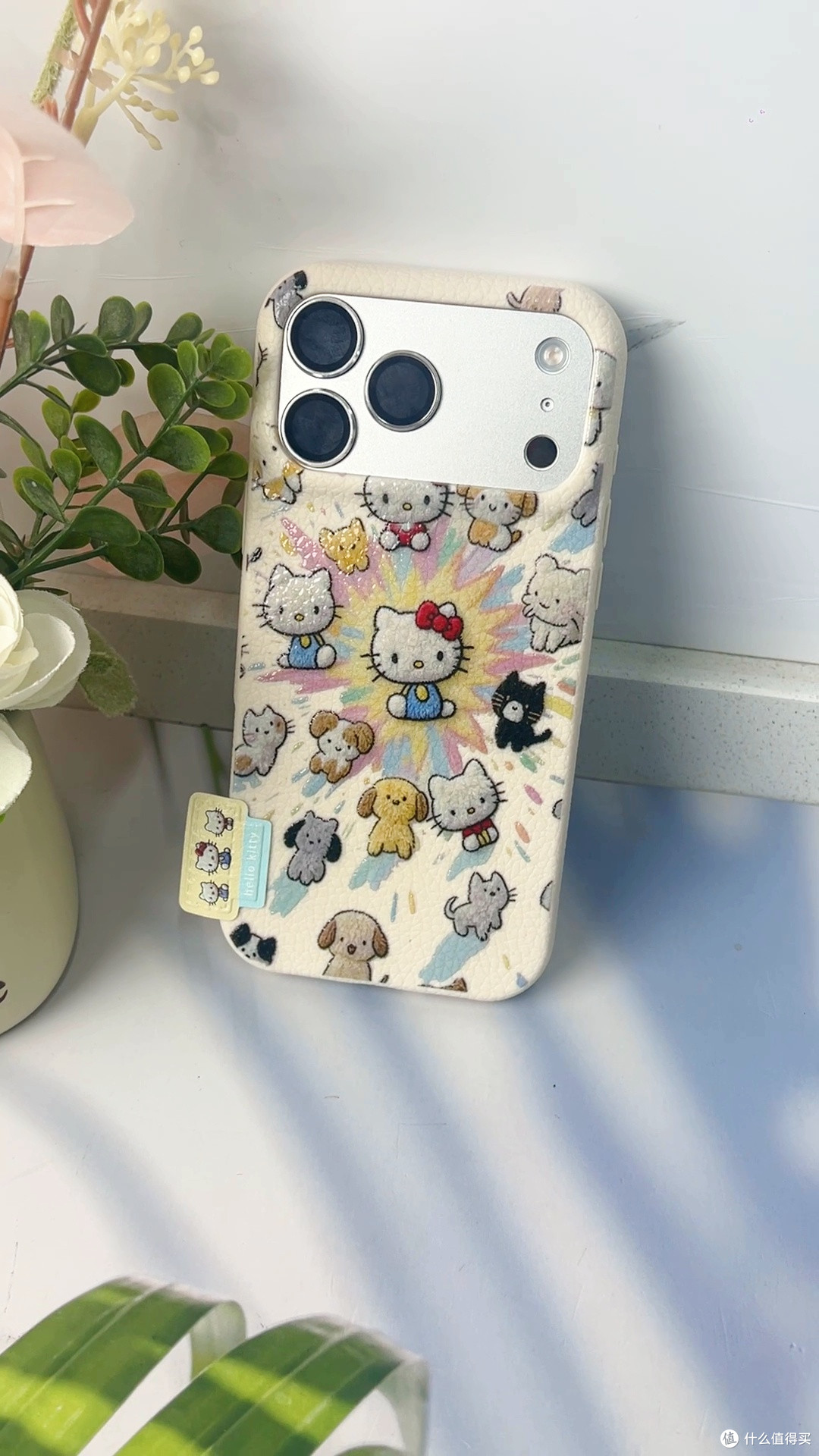 今天给大家安利一款超可爱的Kitty皮革手机壳