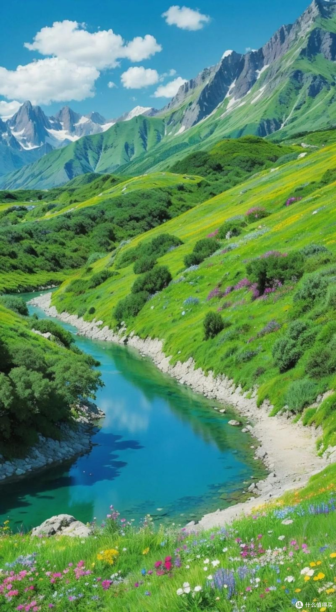 高山河谷的自然风貌