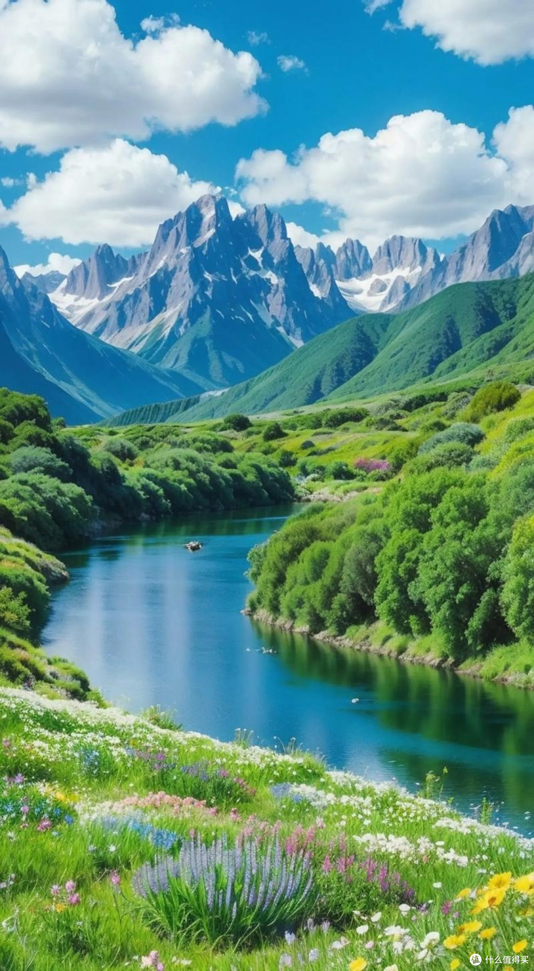 高山河谷的自然风貌