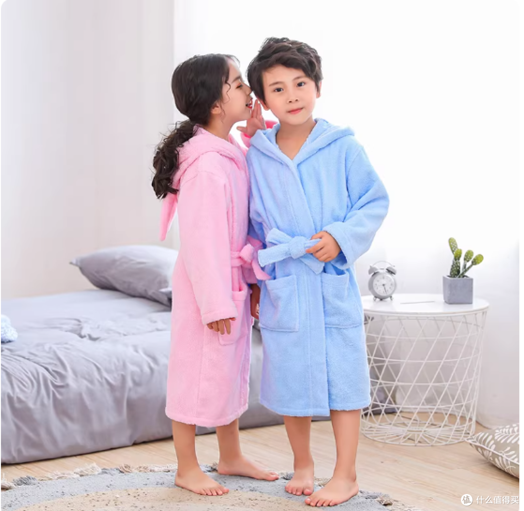 秋冬带娃洗澡不慌乱!鲁素友品儿童浴袍封神✨大童男女宝都能穿