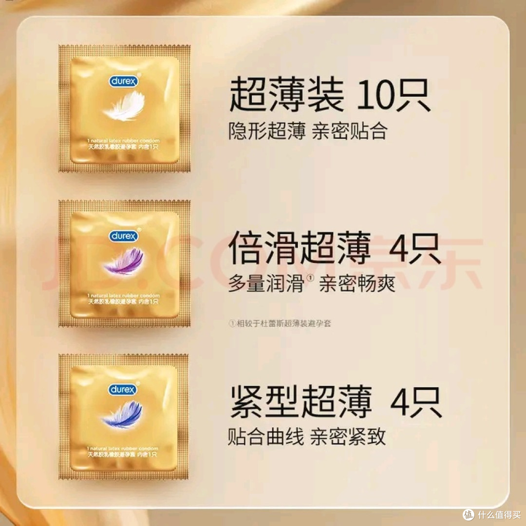 杜蕾斯(durex) 避孕套 安全套 超薄尊享三合一18