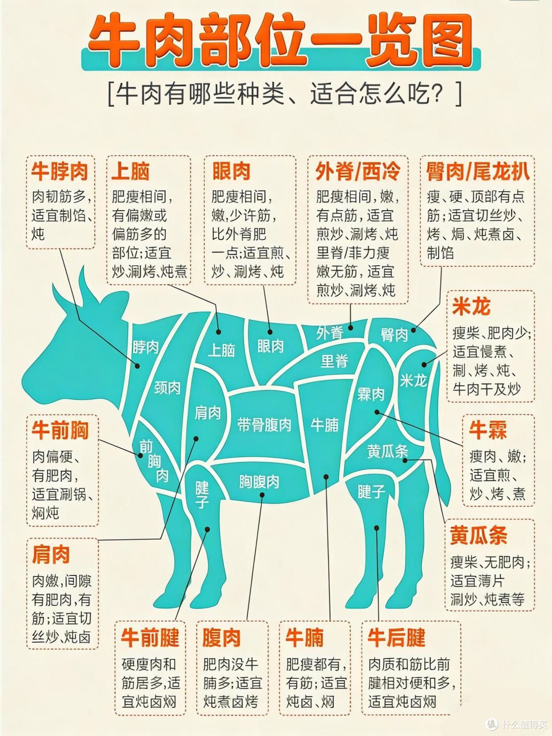 买牛肉,记住5个“黄金部位”,不同的吃法肉也不同,别买错了