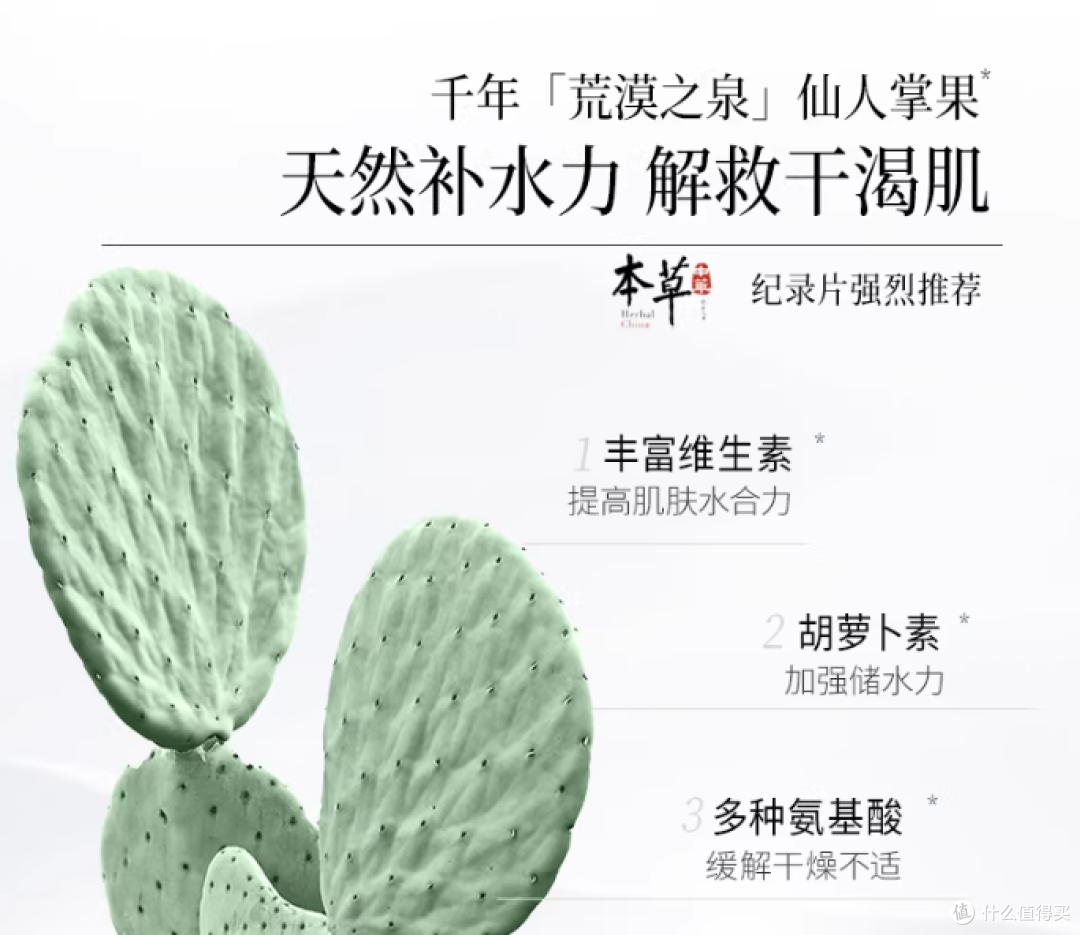 谷雨仙人掌系列:干敏皮的 “昼夜补水管家”,素颜也能扛