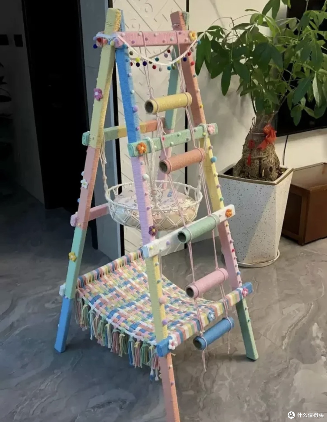 双旦送猫咪多巴胺猫爬架手工diy