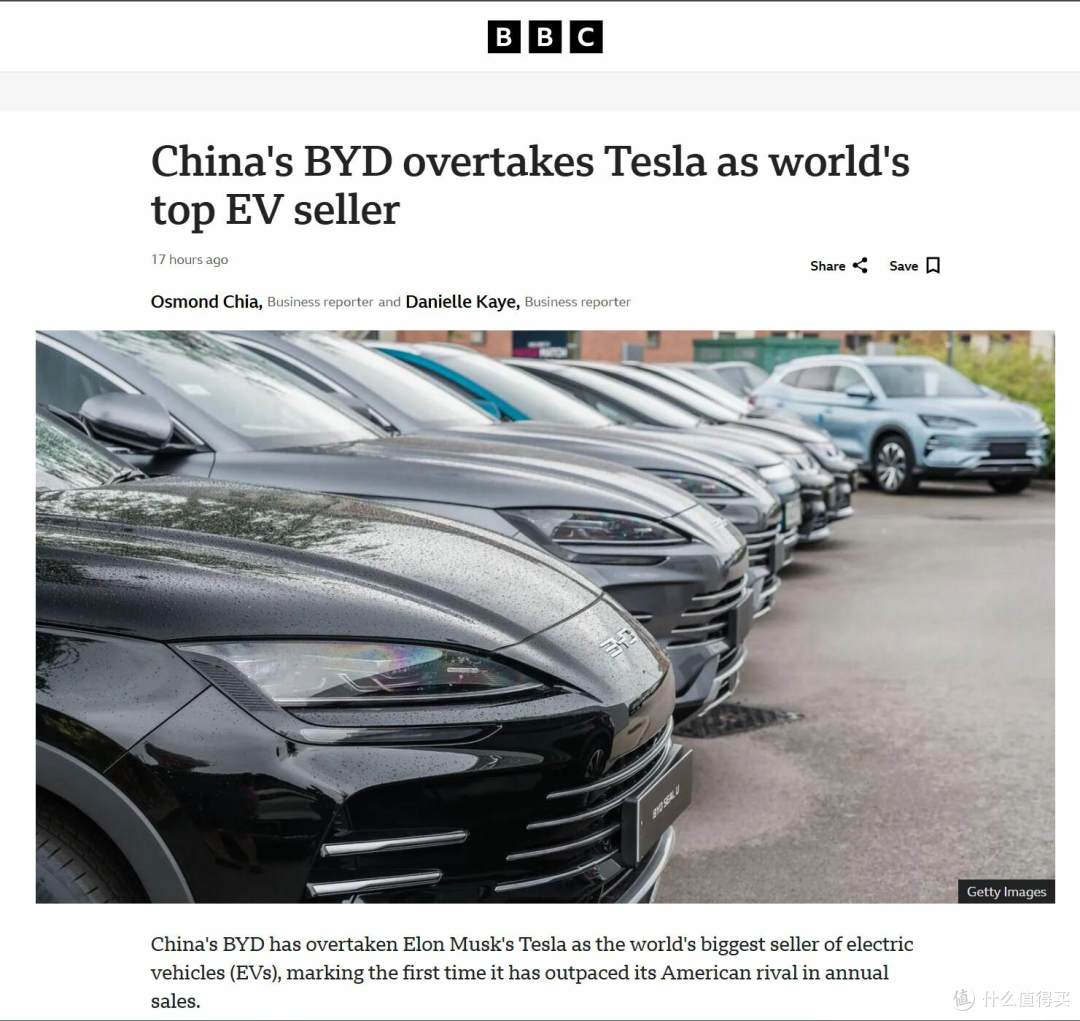 特斯拉跌落神坛?比亚迪用五个季度证明自己,问鼎全球纯电销冠