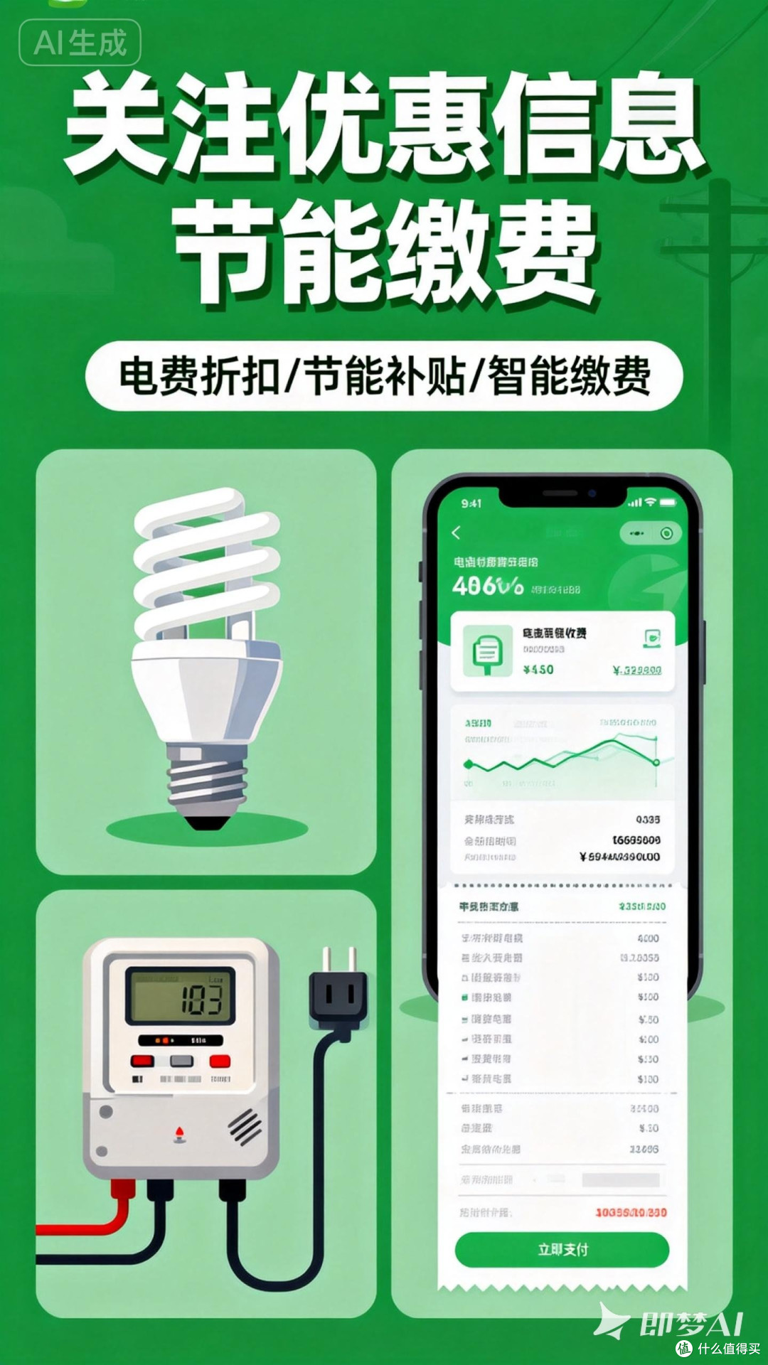 关注优惠信息节能缴费