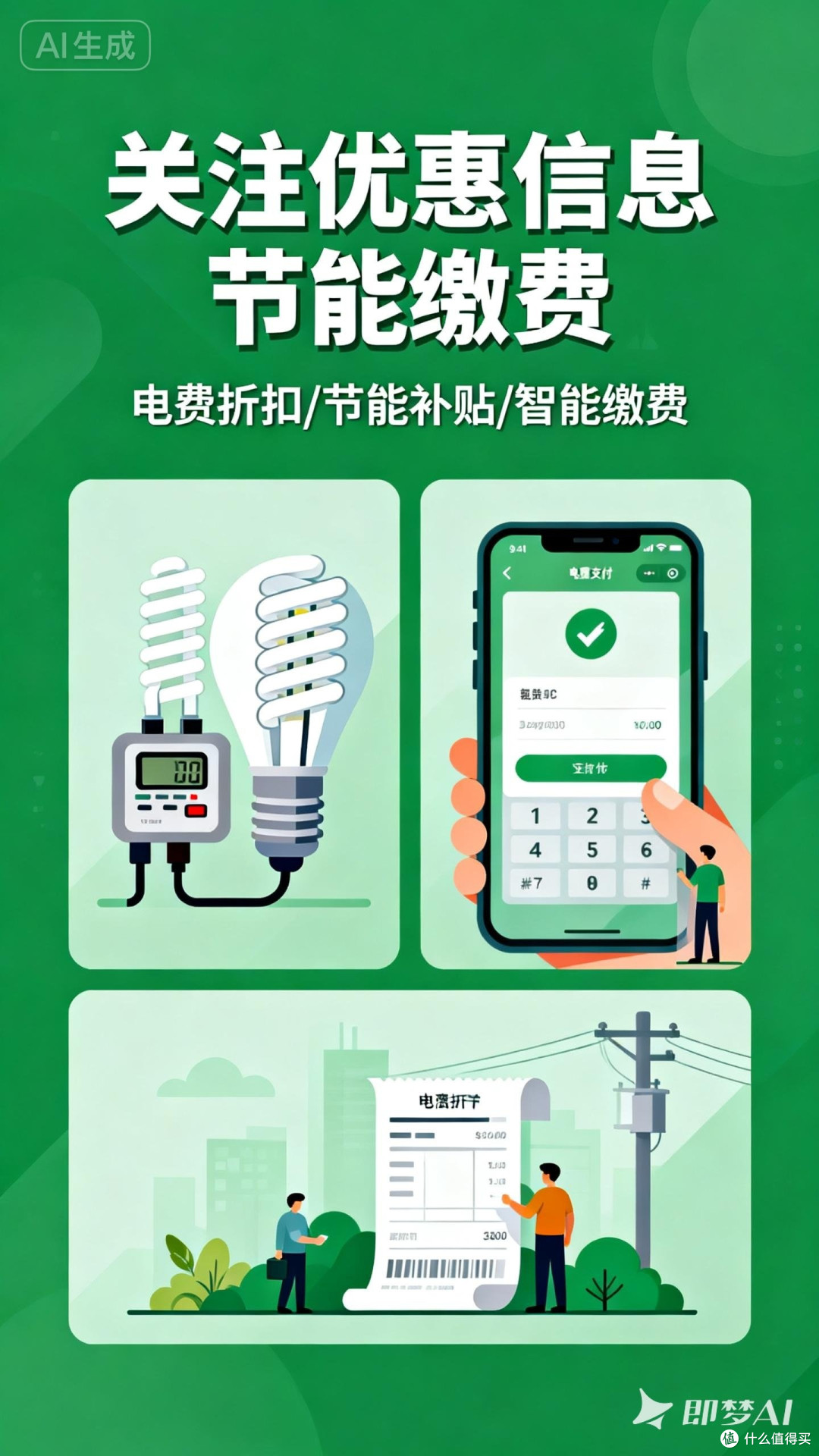 关注优惠信息节能缴费