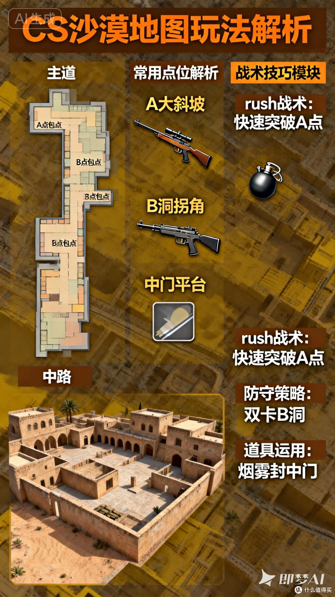 CS沙漠地图玩法解析