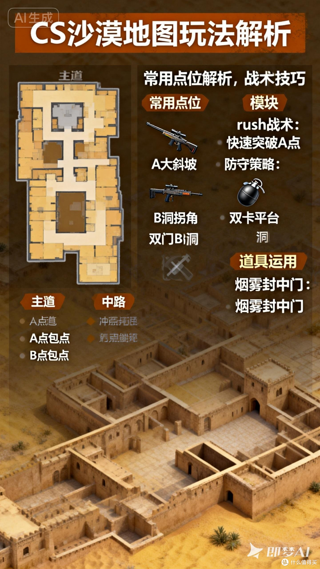 CS沙漠地图玩法解析