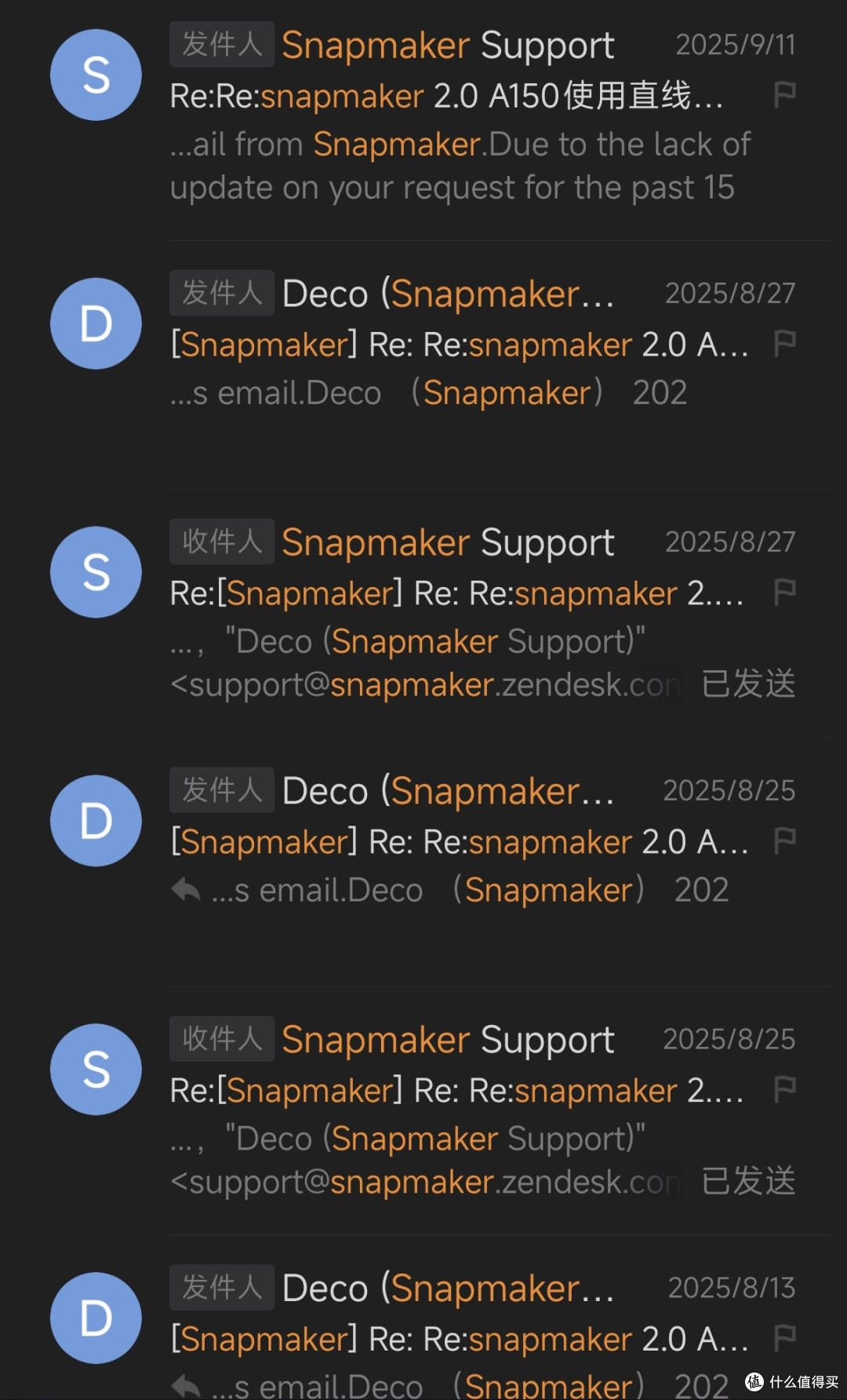 这些邮件的沟通，最后成了失望的痕迹