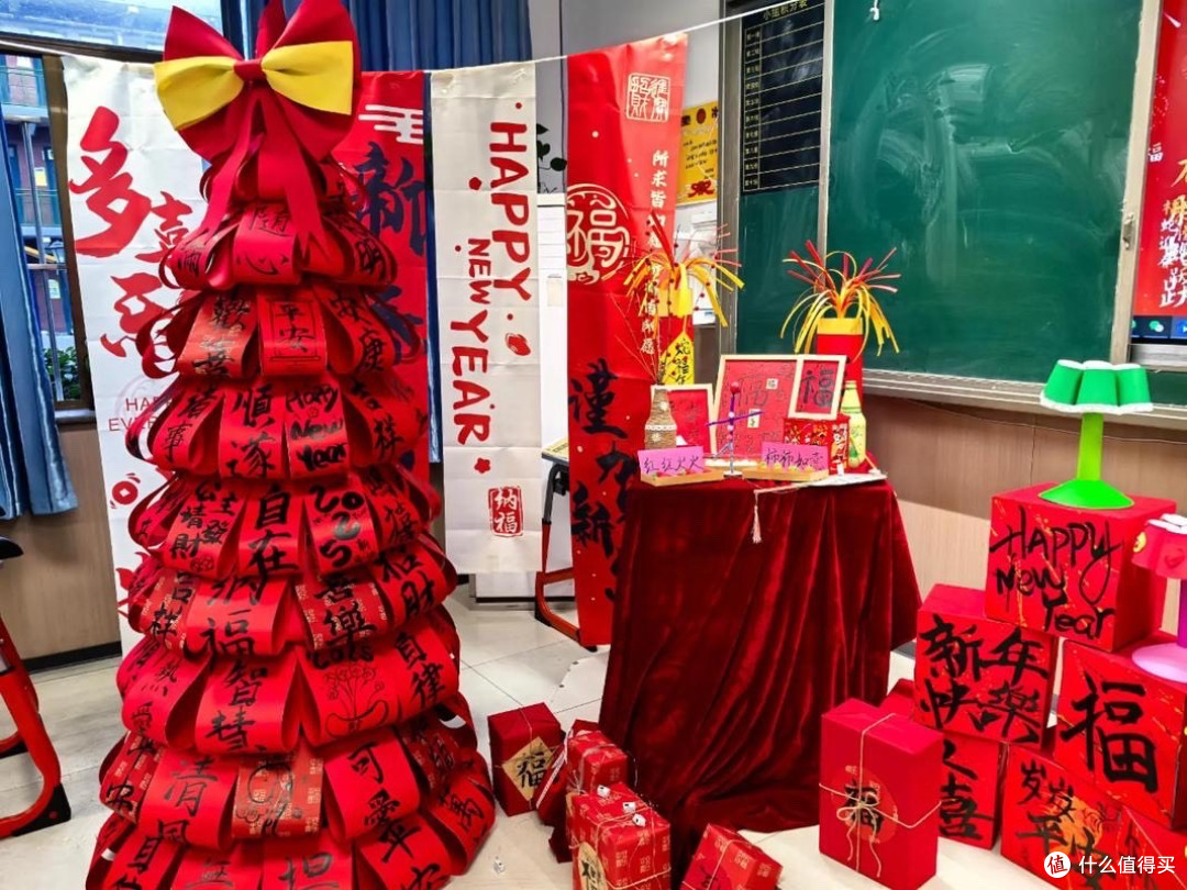 元旦节的快乐气氛,美丽的烟花