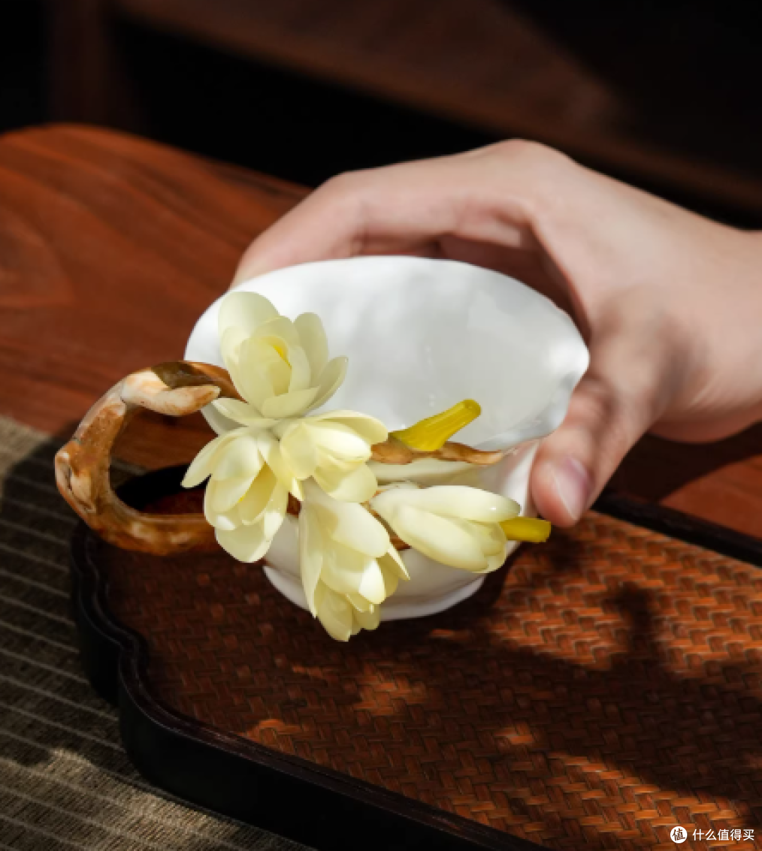 东方泥土非遗玉兰花陶瓷杯|把春日雅韵藏进客厅茶室✨