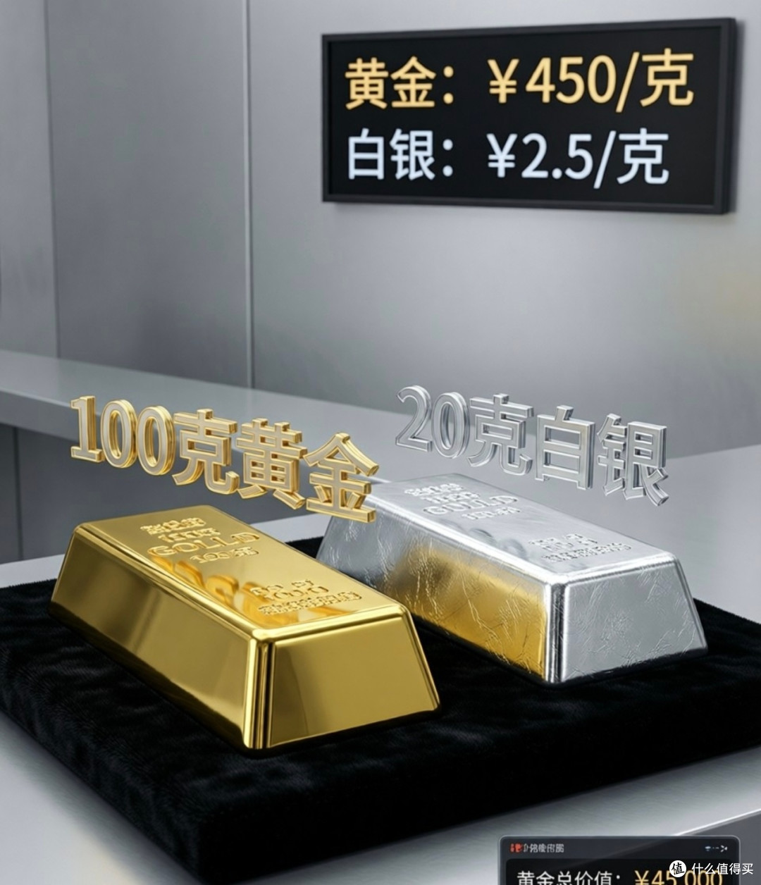 黄金100克与白银20克的投资选择