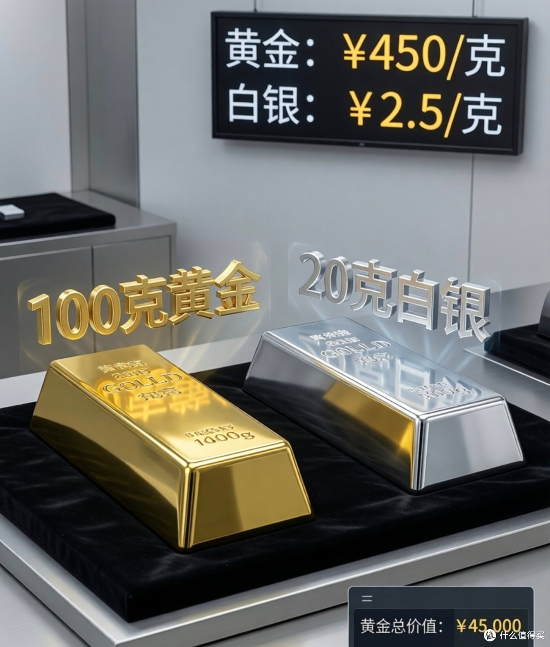 黄金100克与白银20克的投资选择