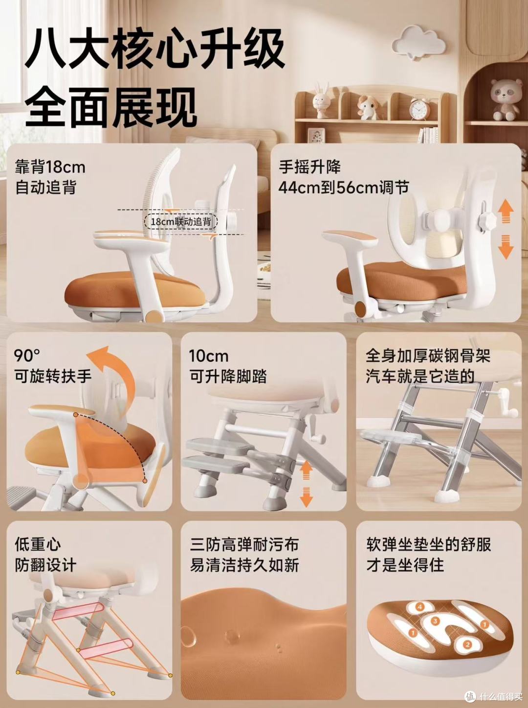 宝妈实测｜可米恋学习椅太香了！孩子坐姿终于不用天天盯了😭