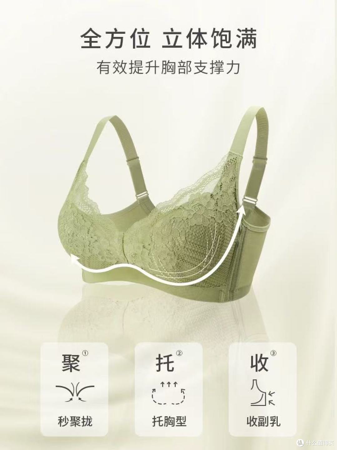 救命!这款蕾丝文胸把副乳收得干干净净,聚拢又舒服✨