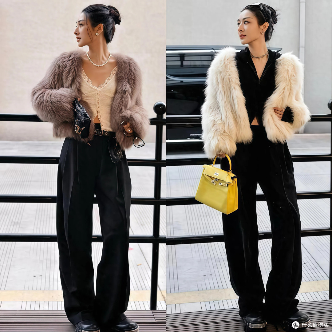 在冬季,姐妹们学薇娅这样打扮:不穿羽绒服,头发盘起、配饰时髦