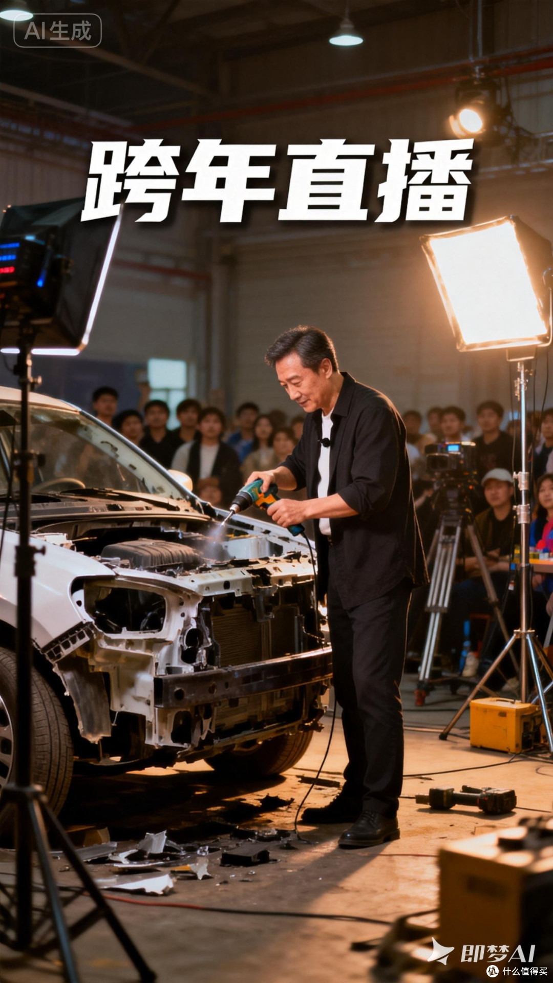 雷军跨年直播：现场拆车