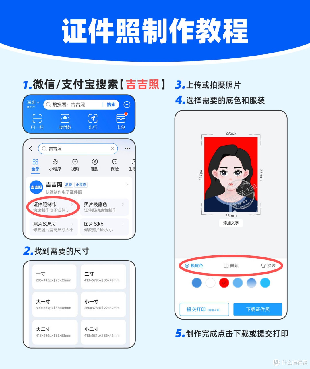一寸白底彩色证件照片怎么做?图文教程
