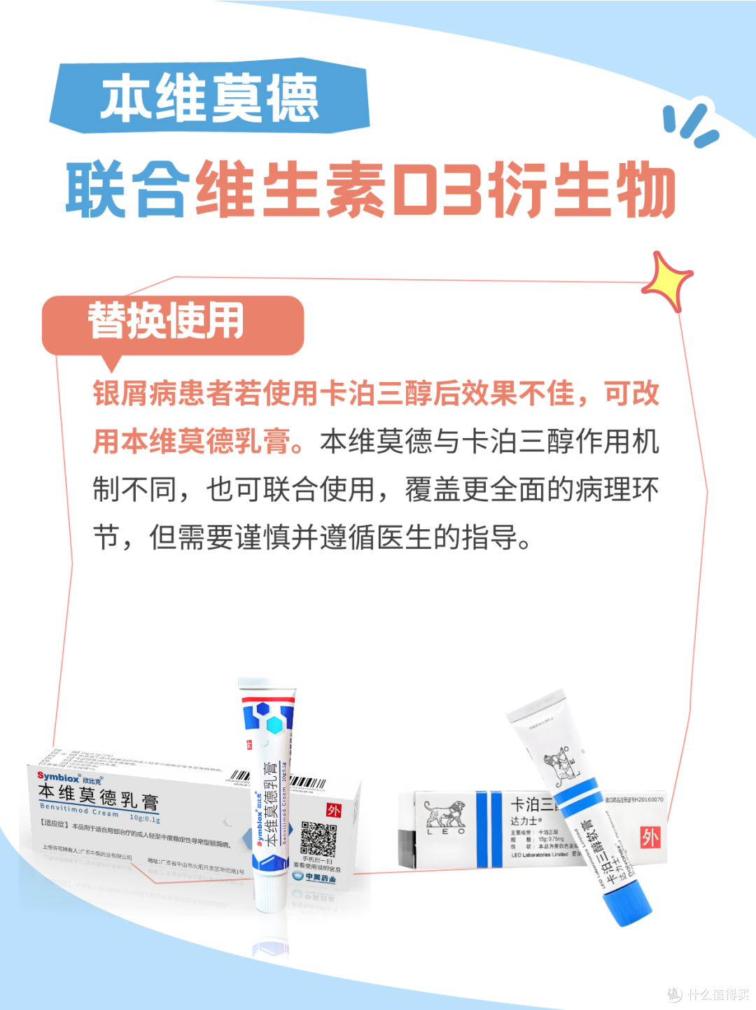 本维莫德作为银屑局部外用创新药物,可以这样搭配使用
