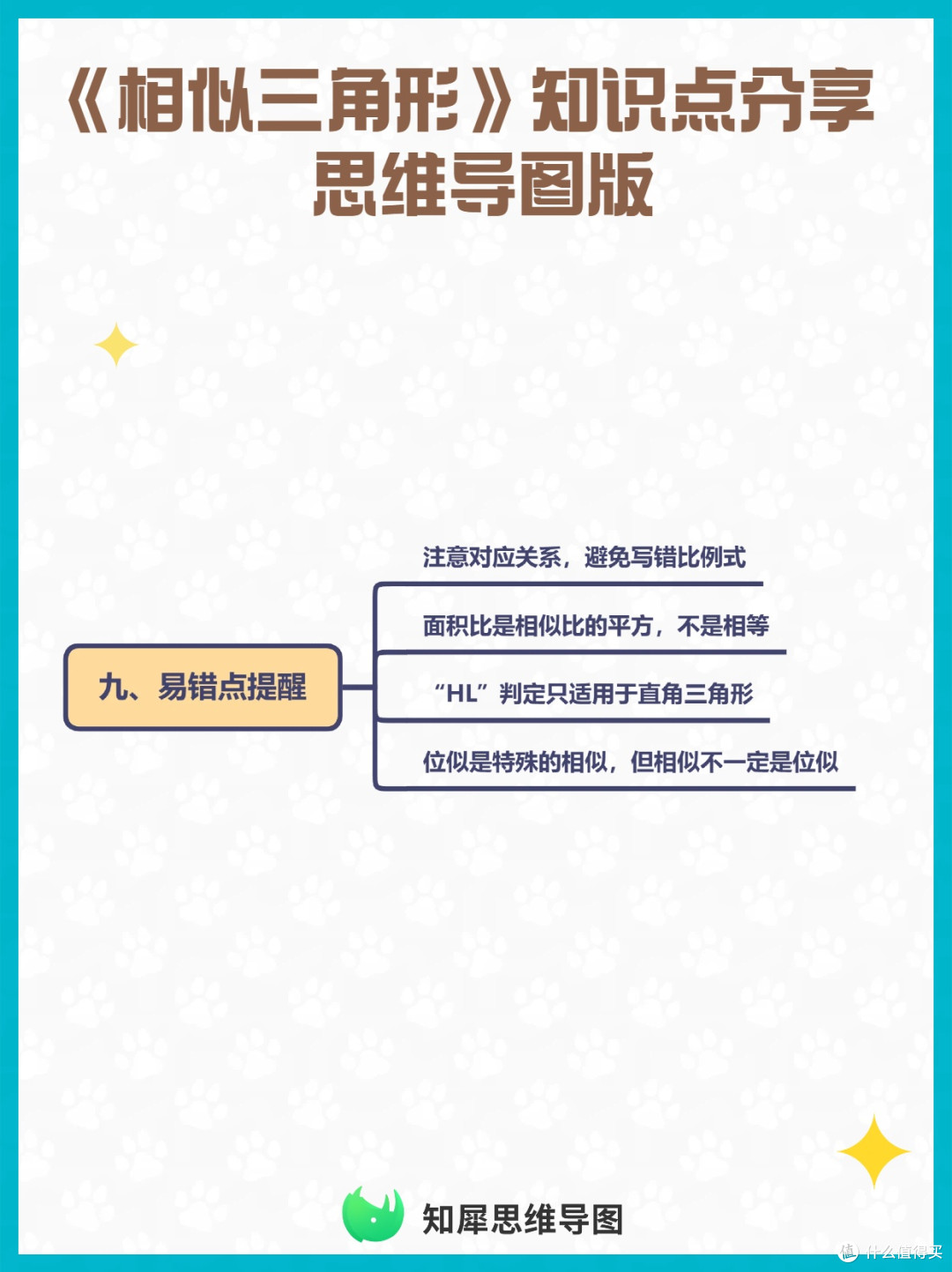 《相似三角形》知识点分享 思维导图版