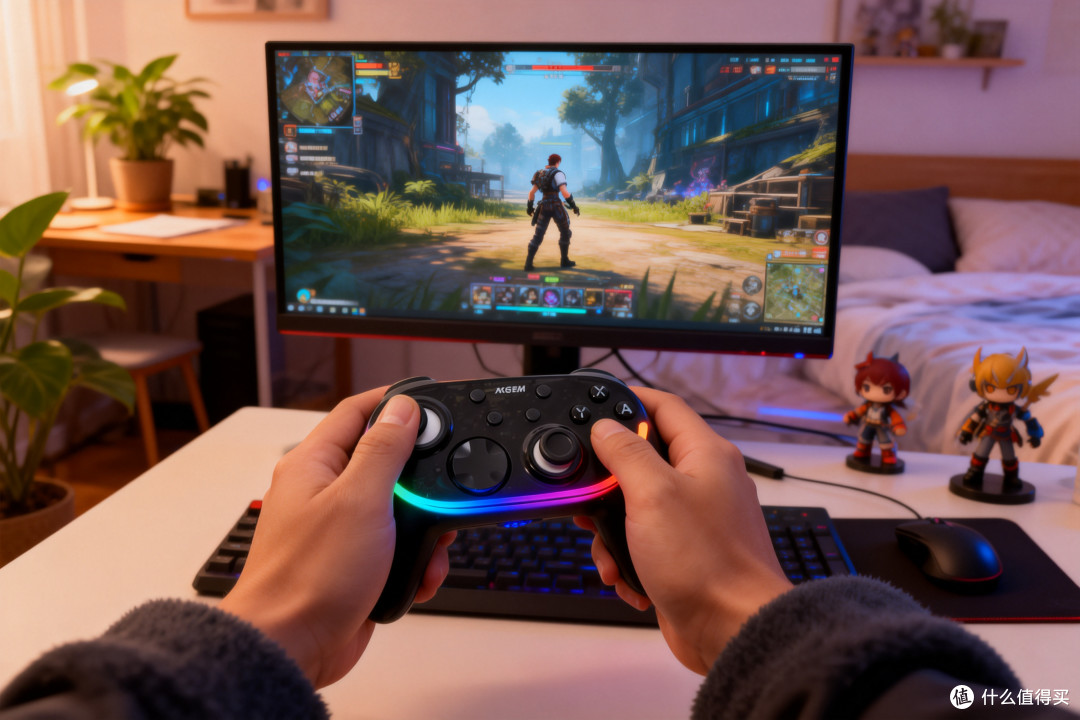 百元全能王！西圣 GC1 黑色手柄，Switch2/PC 多设备三模通用