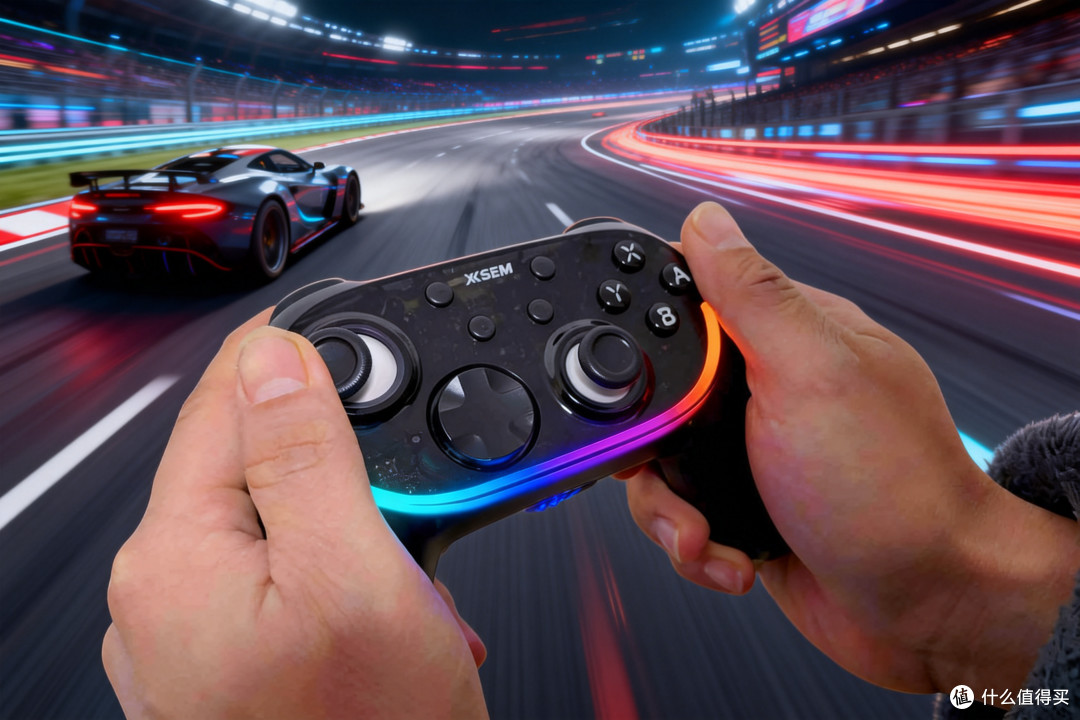 百元全能王！西圣 GC1 黑色手柄，Switch2/PC 多设备三模通用