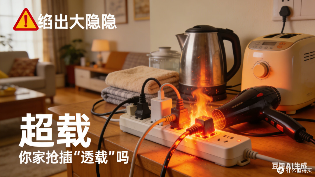 一根电线牵出大隐患:你家的排插“超载”了吗?