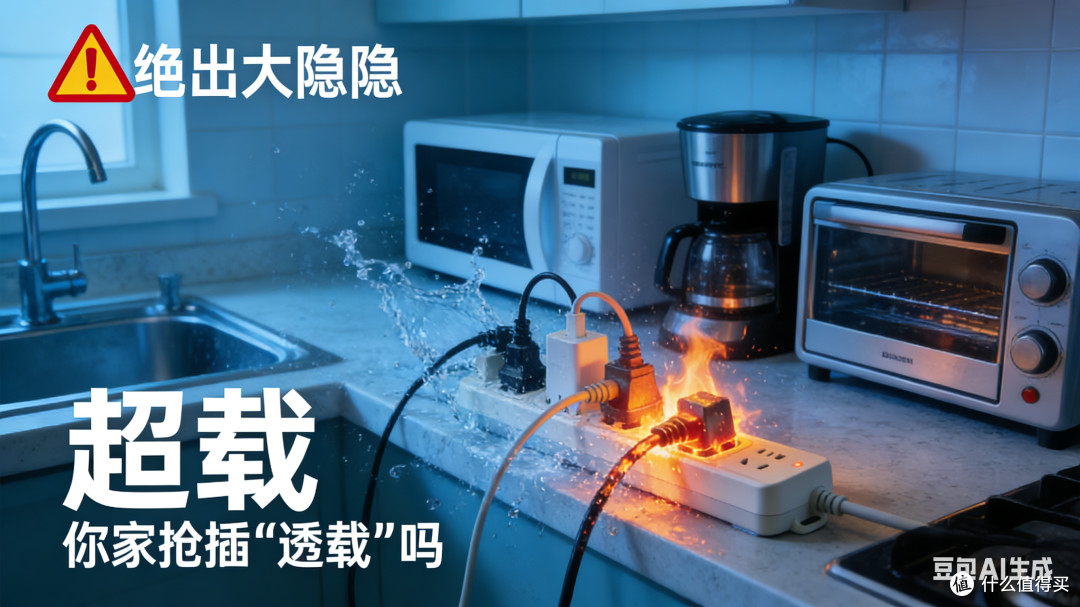 一根电线牵出大隐患:你家的排插“超载”了吗?