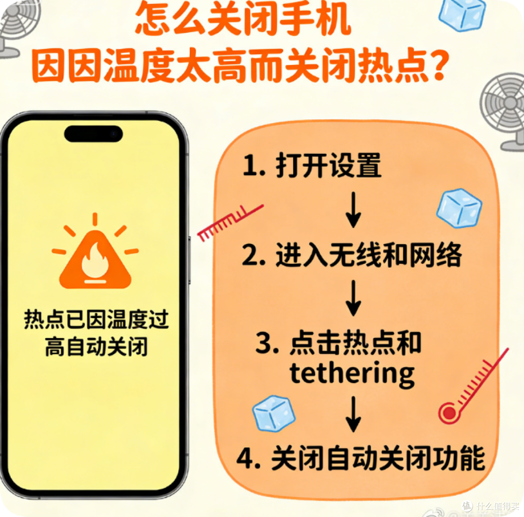 怎么关闭手机因温度太高而关闭热点?