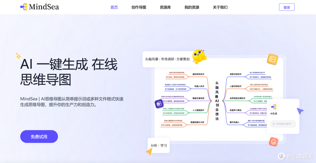 一句话生成思维导图！用 MindSea 提升学习与工作效率