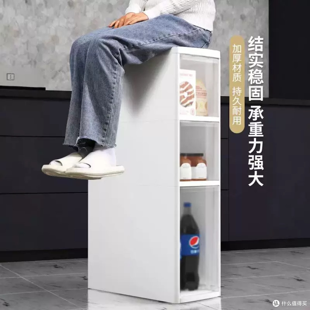 缝隙救星！免安装夹缝收纳柜，厨房卫生间整洁翻倍