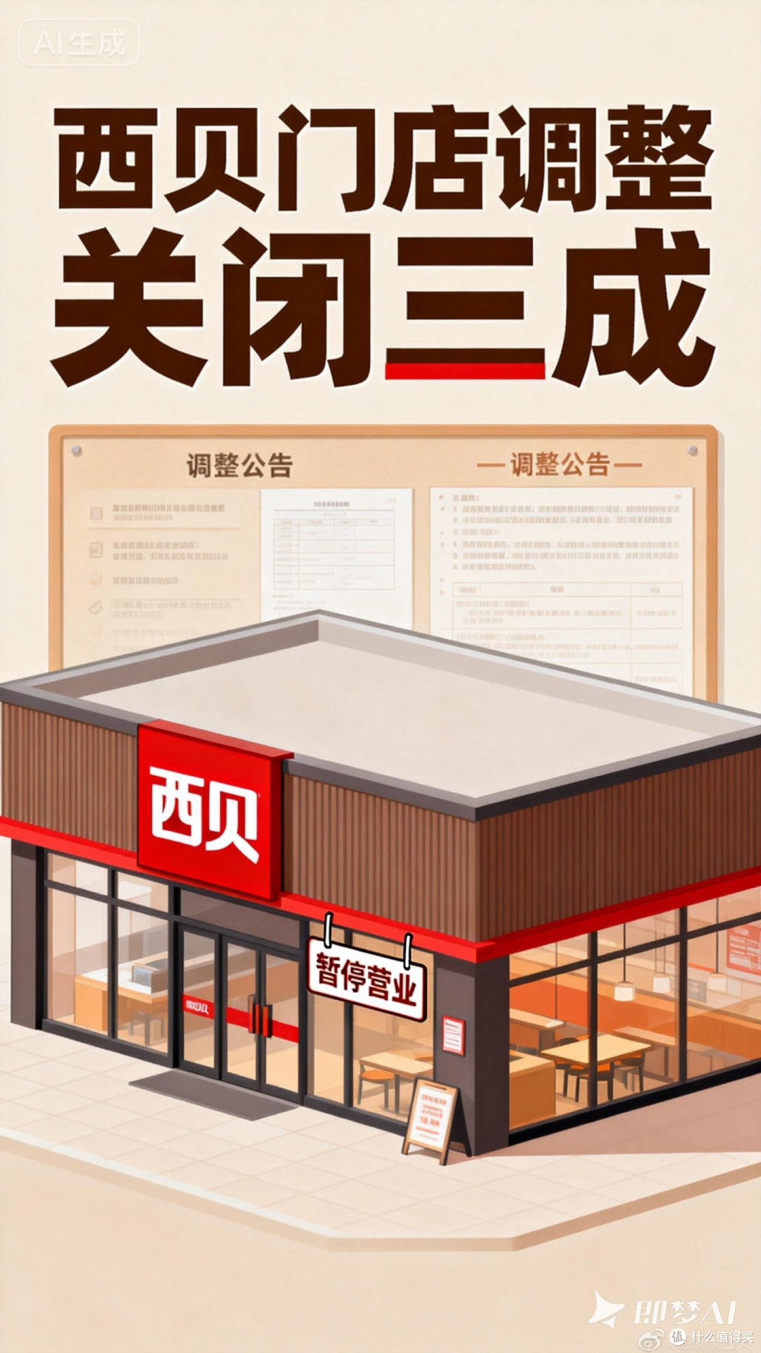 西贝门店调整，关闭三成