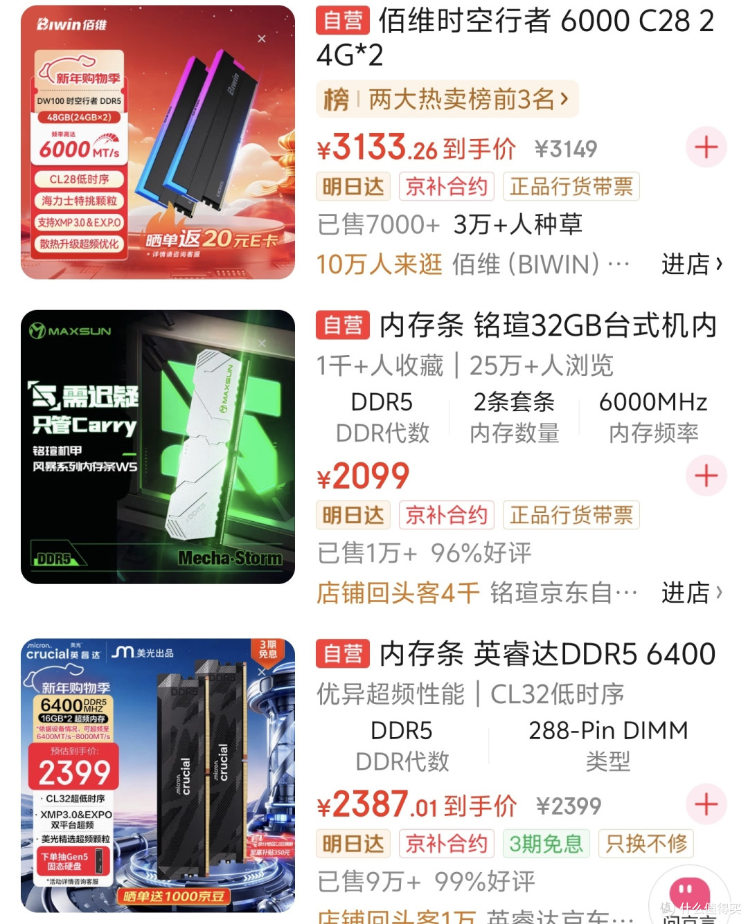 每天涨价约50元，内存条价格“狂飙”网友哭了，早知道买什么股票_内存_什么值得买